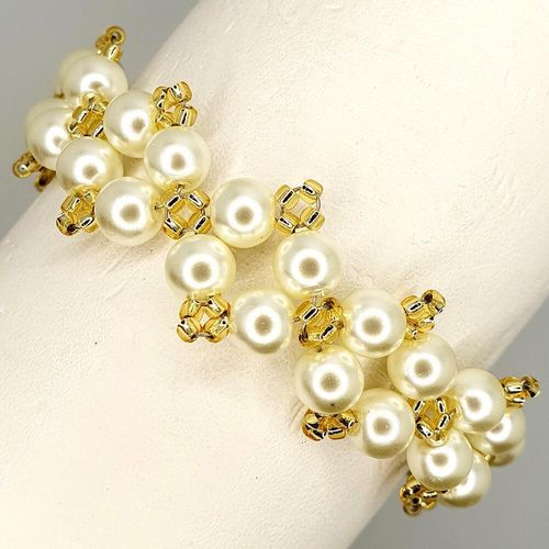 Rachel Pearl Bracelets Makes 3 ivory bracelet making kit — DIY set with beads and instructions for creating handmade jewelry