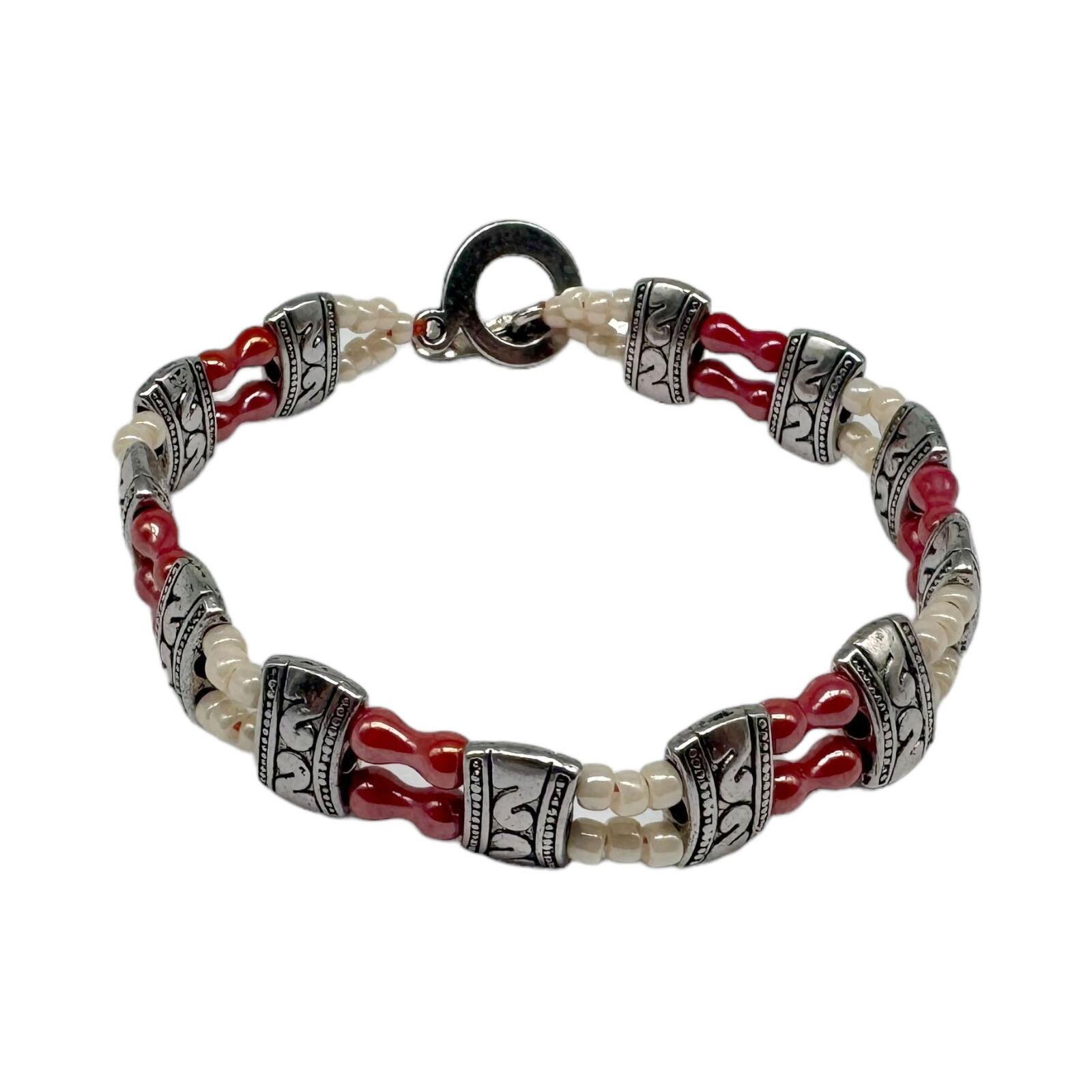 Bree Peanut Bracelets coral red bracelet making kit — DIY set with beads and instructions for creating handmade jewelry