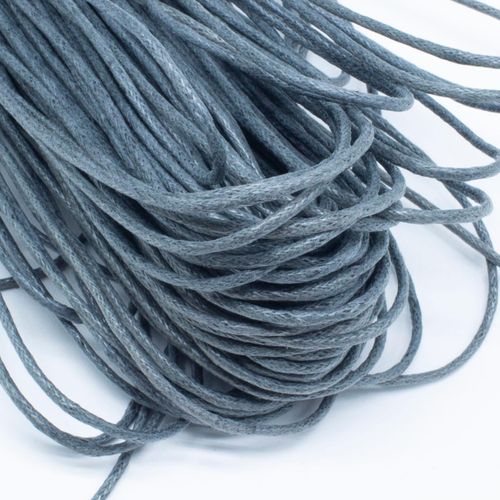 Wax Cotton Cord 1.5mm 4 metres   Grey for jewellery making
