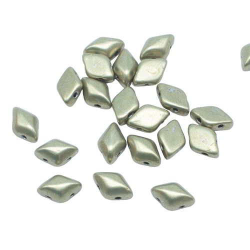 8x5mm 10g Czech glass Rulla beads sat met limelight — two-hole beads for jewelry making and bead weaving