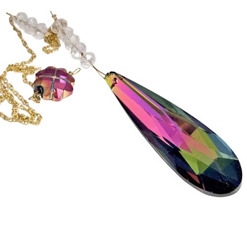 Lucky Drop Suncatcher Makes 2 rainbow jewelry making kit — DIY set with beads and instructions for creating handmade jewelry