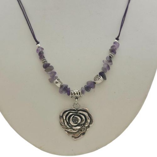 Meadow Gemstone Necklace Makes 3 amethyst necklace making kit — DIY set with beads and instructions for creating handmade jewelry