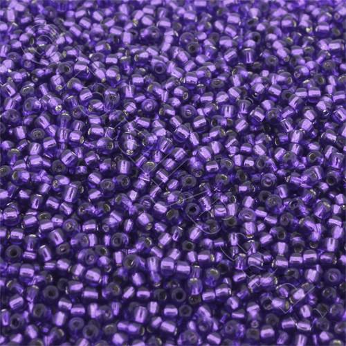 Toho Size 11 Seed Beads 10g - Silver Lined Purple