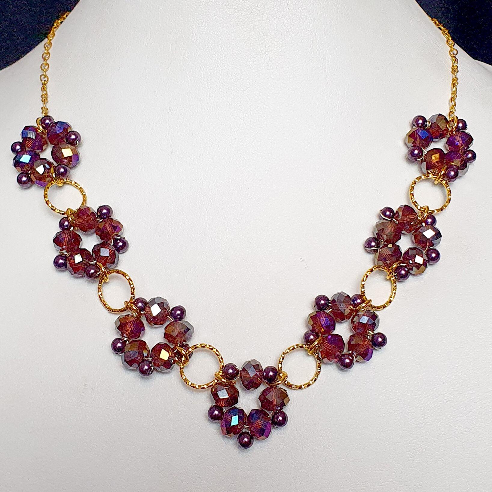 Willow Crystal Ring Necklace Makes 2 amethyst necklace making kit — DIY set with beads and instructions for creating handmade jewelry