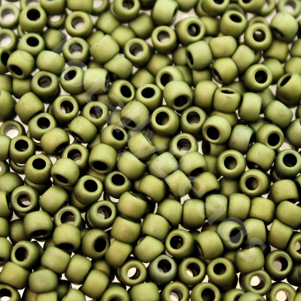 Toho Size 6 Seed Beads 10g - Matt Dark Olive