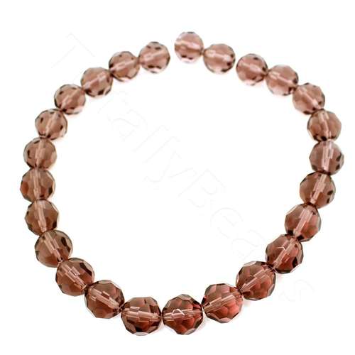 Faceted Glass Round 13mm - Amethyst 25pcs