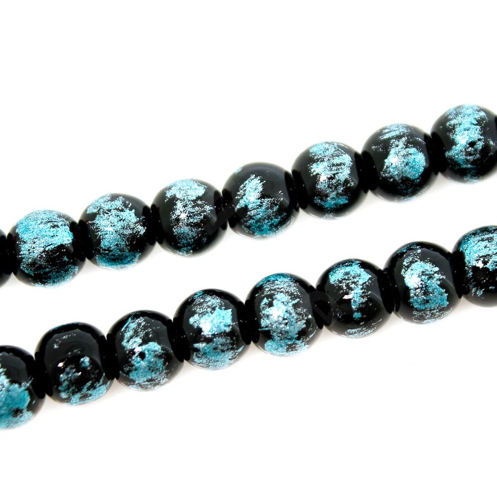 Glass Round Beads 8mm Brushed Shimmer - Glace`