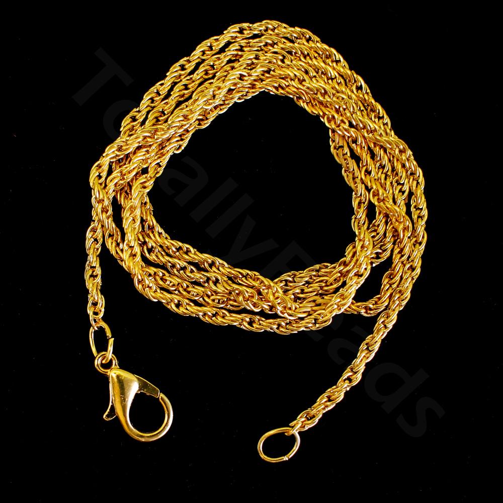Necklace Chains Rope - Gold Plated 60cm