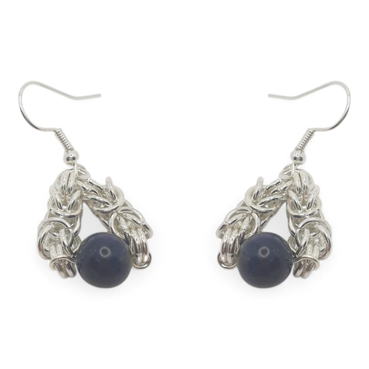 Catriona Gemstone Earrings 2 Pairs sodalite earring making kit — DIY set with beads and instructions for creating handmade jewelry