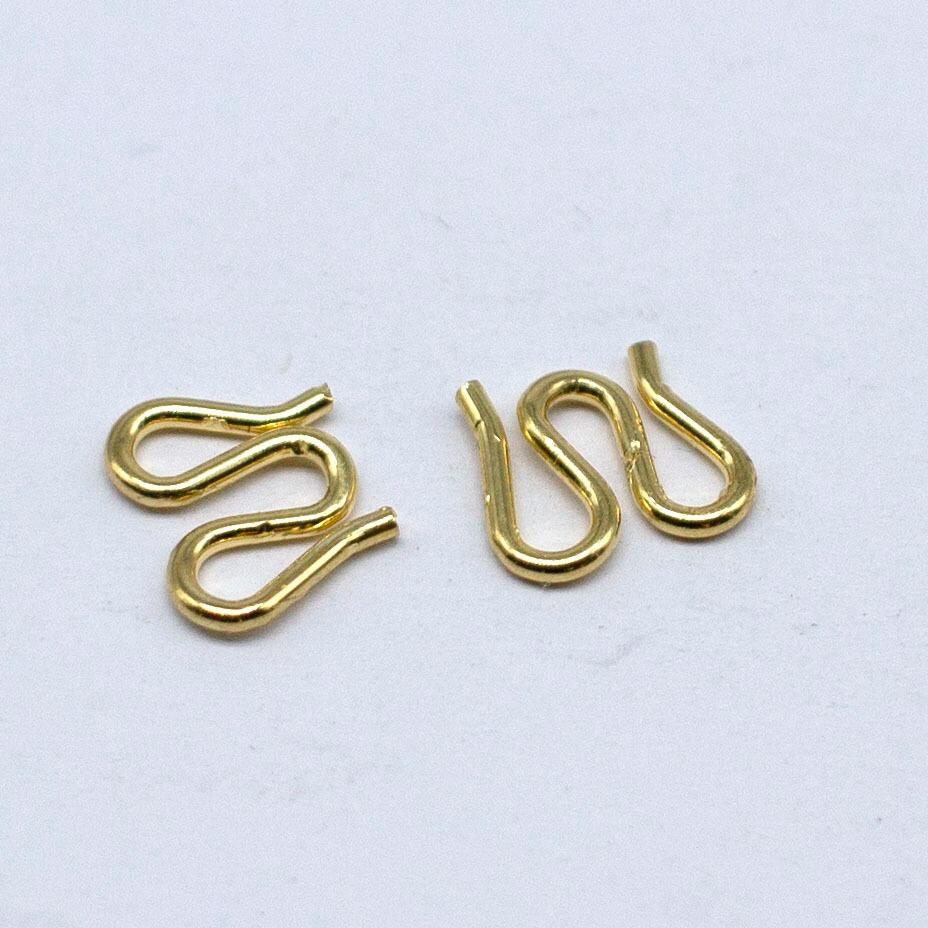 W Hook Clasp 10mm Gold   5pcs for jewellery making