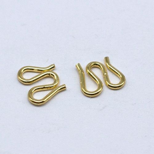 W Hook Clasp 10mm Gold   5pcs for jewellery making