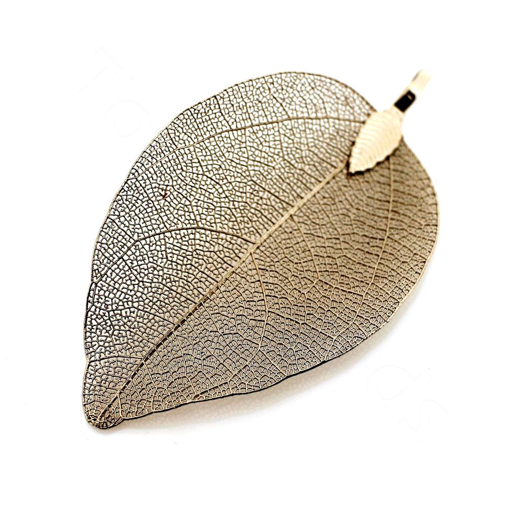 Electroplated small Leaf - Champagne