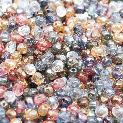 4mm Czech glass glass beads rainbow luster 300pcs — pack of 300, high-quality two-hole beads ideal for jewelry making, bead weaving, and…
