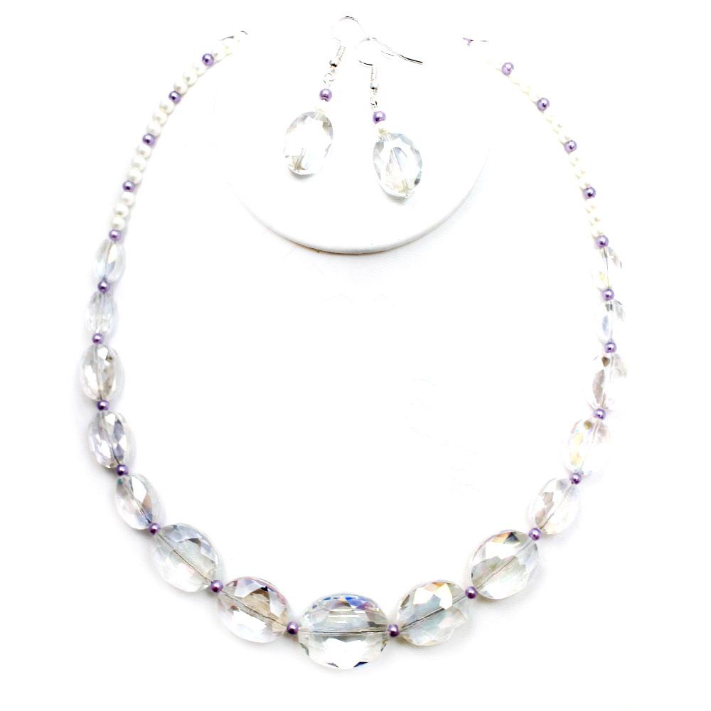 Crystal Oval Beads Set - Crystal AB