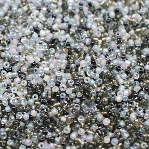 Seed Beads Mixes Charcoal Size 11   100g 2mm for jewellery making