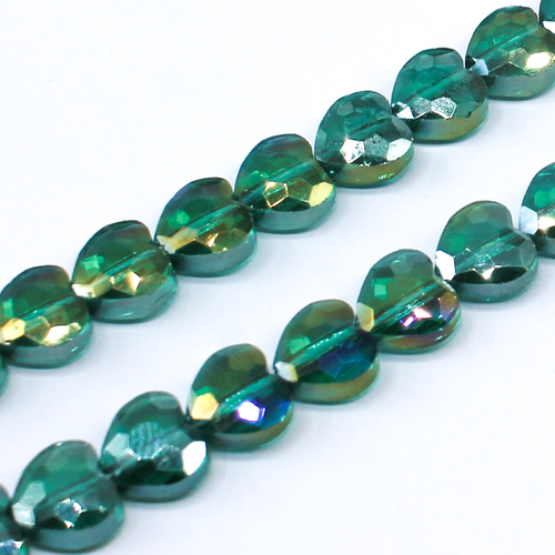8mm crystal beads emerald, pack of 50 — faceted for jewelry making and beadwork