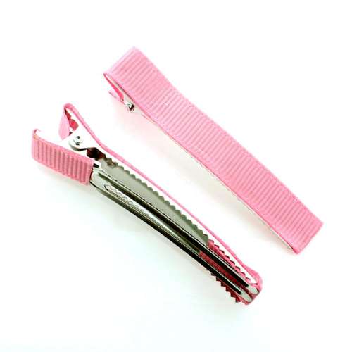 Hair Grip Fabric Covered - Baby Pink 1pc