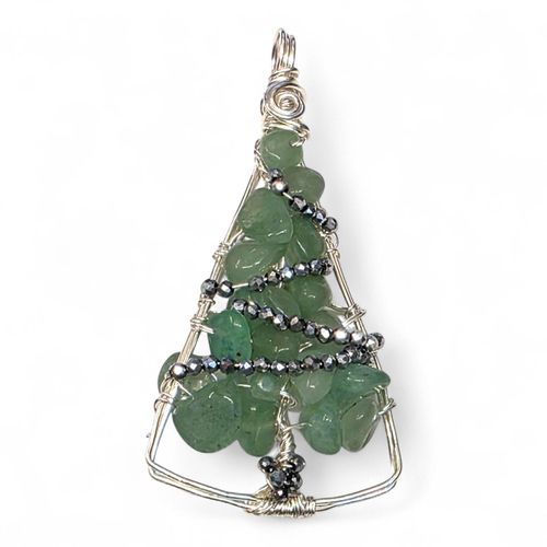 Christmas Tree of Life   Green Aventurine for jewellery making