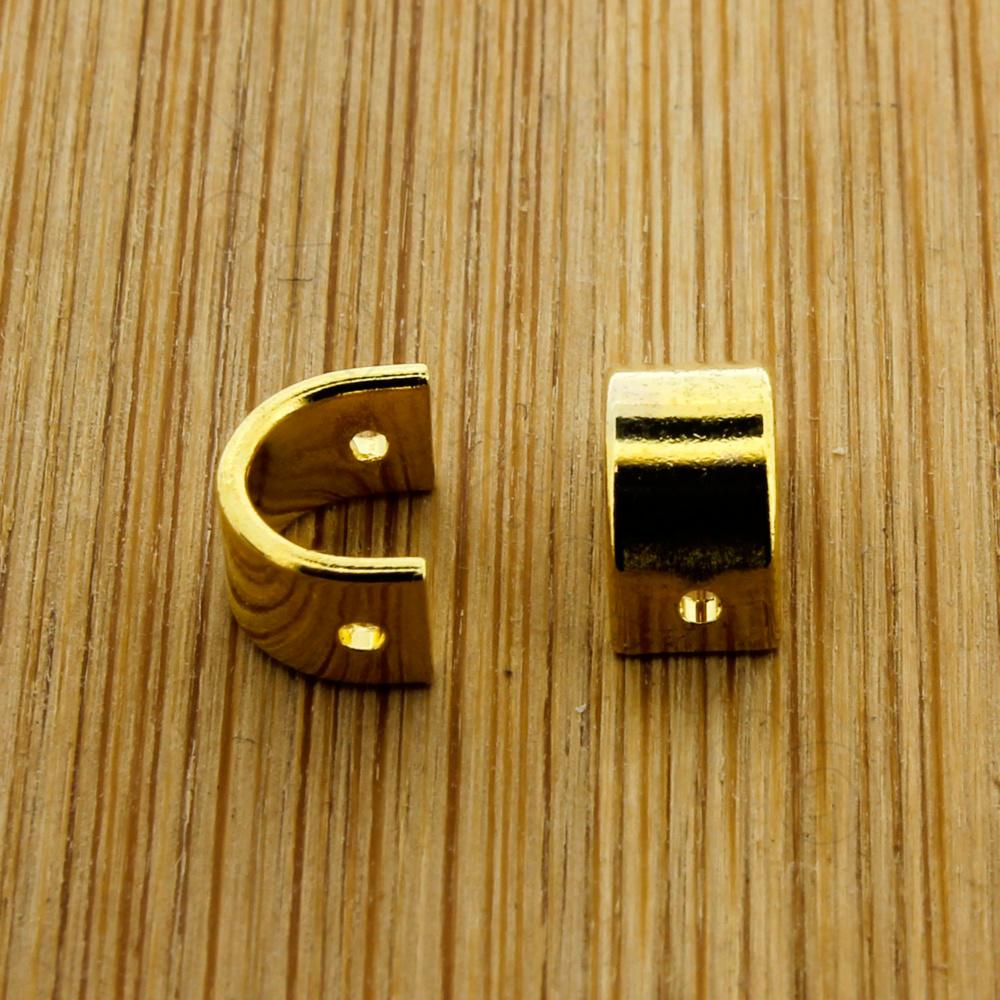 U Shaped Bead Frame - Gold Plated - Small 8mm 15pcs