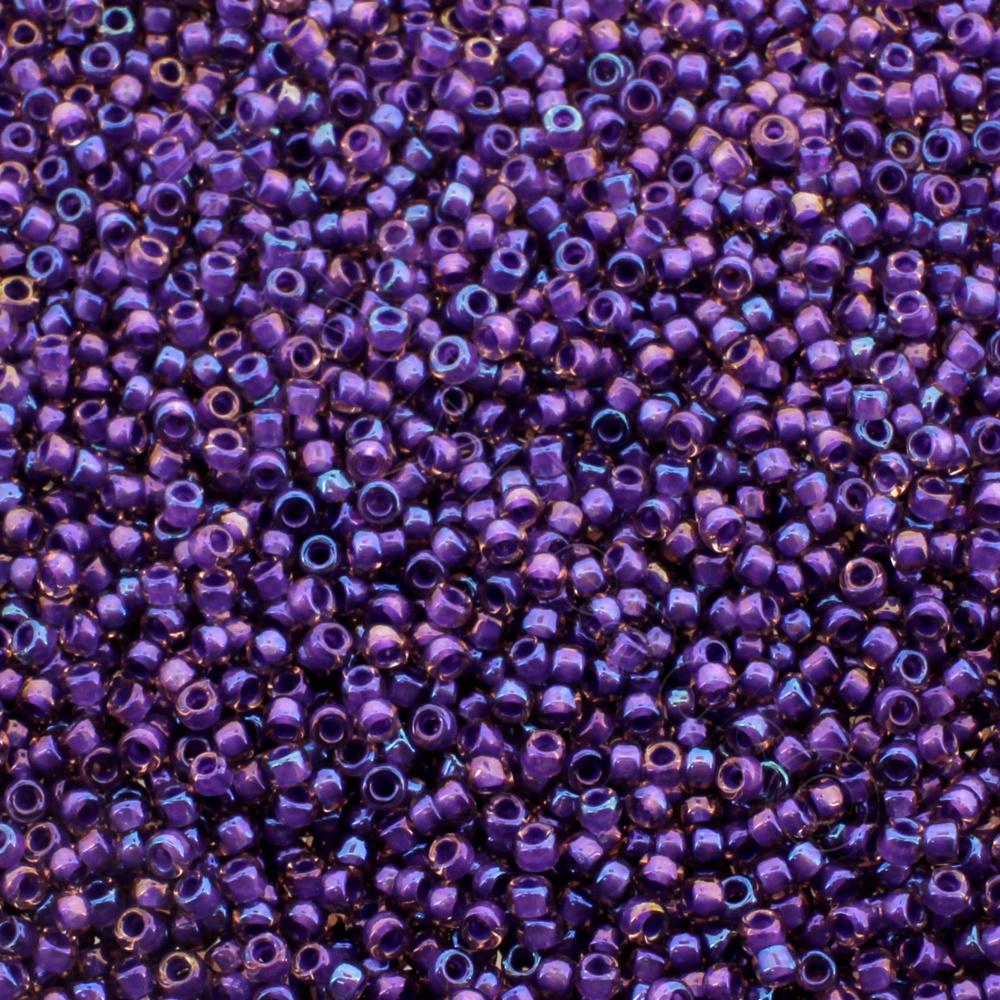 Toho Size 15 Seed Beads 10g - Inside Rainbow Rosaline