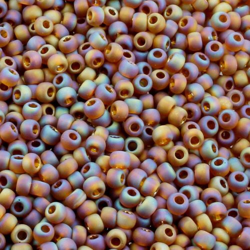 Toho Size 11 Seed Beads 10g   Trans Rainbow Frost Smoky Topaz 6mm for jewellery making