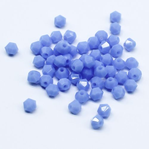 Prem. Crystal 4mm Bicone Beads 100pcs   Opaque Blue for jewellery making