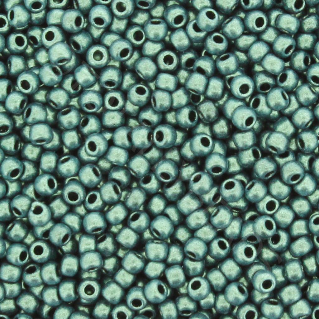 Toho Size 11 Seed Beads 10g - Higher Metallic Suede Lt Green