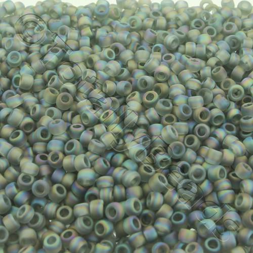 Toho Size 8 Seed Beads 10g - Trans Rainbow Frosted Grey