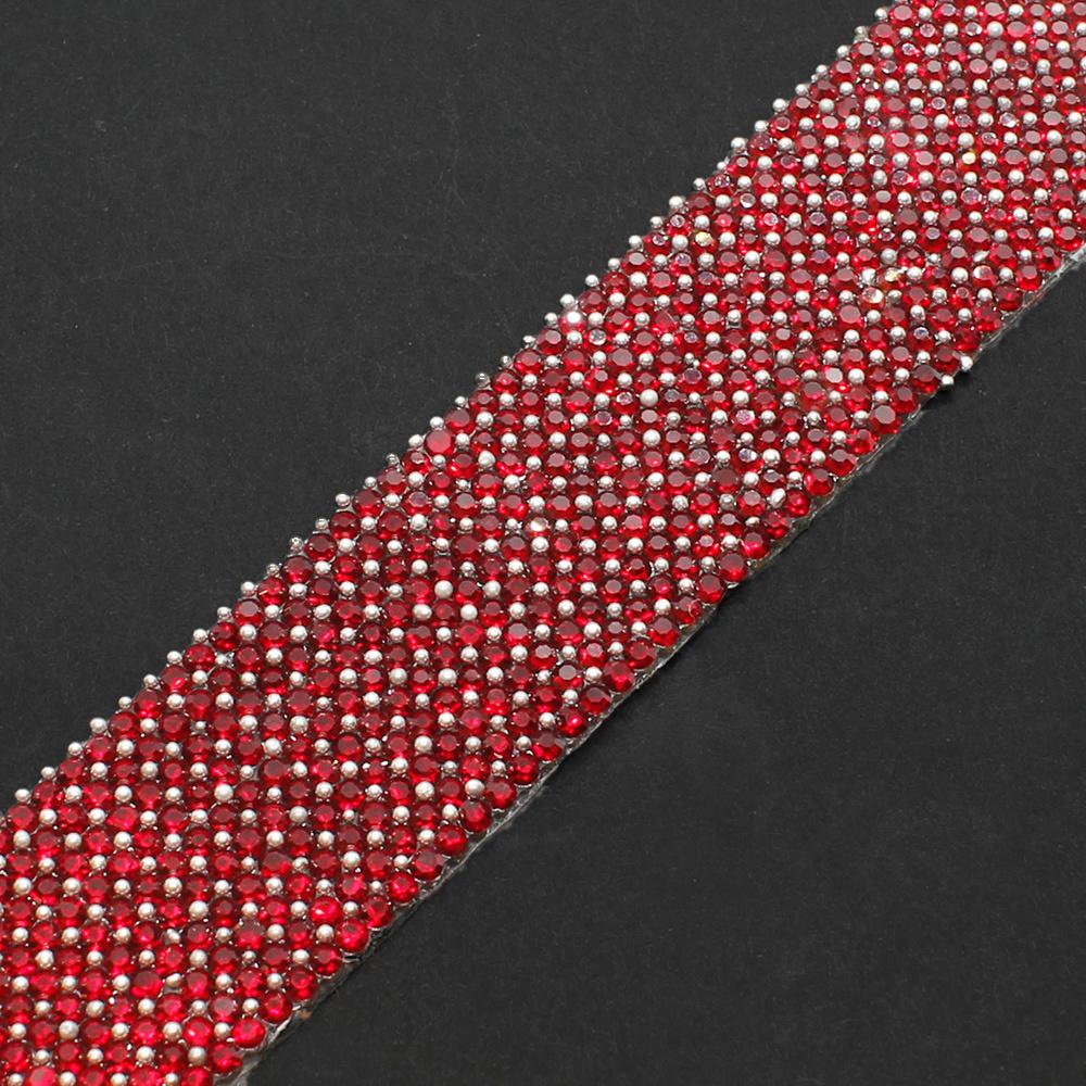 Sparkle Ribbon 22mm - Ruby Crystal