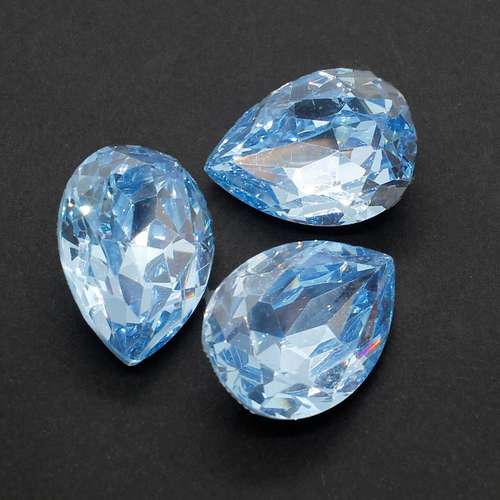 25mm resin Rivoli stone light sapphire — faceted round crystal-style cabochon ideal for jewelry making, settings, and crafts