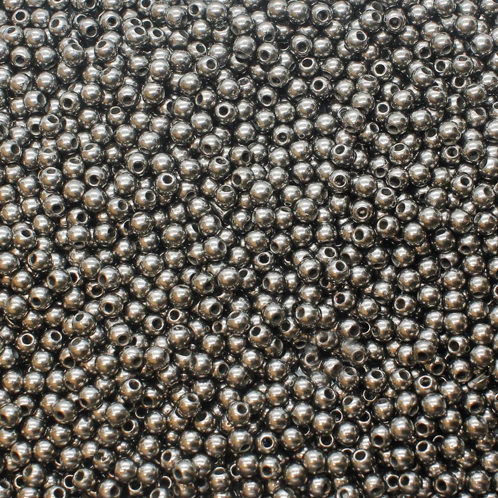 Acrylic Black Round Beads 4mm - 1200pcs