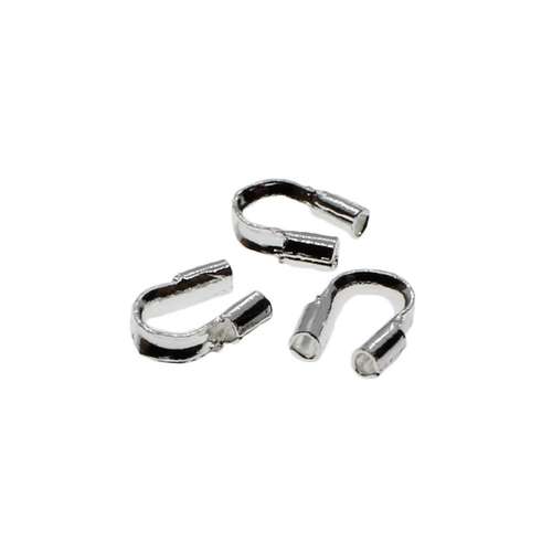 Wire Protector 5mm 50pcs - Silver Plated