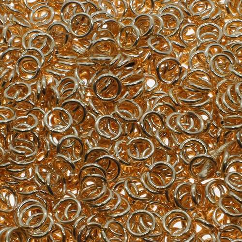 Jump Rings 4x0.7mm 350pcs - Champagne Gold