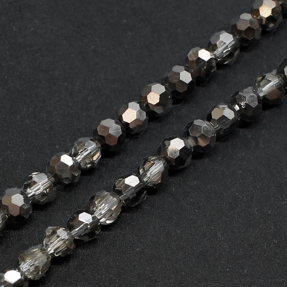 Crystal Round Beads  3mm - Black Diamond