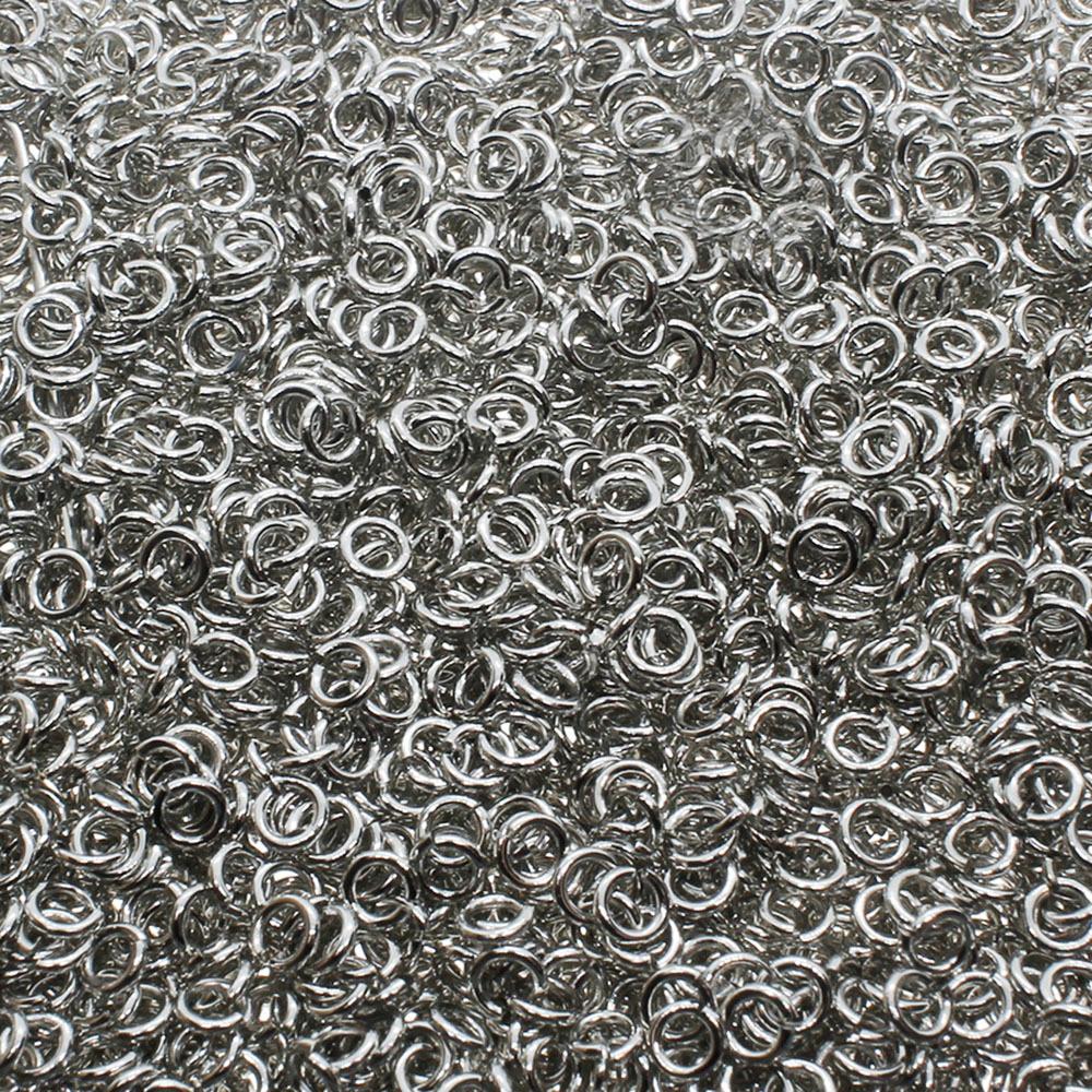 Jump Rings 3x0.6mm 500pcs - Rhodium
