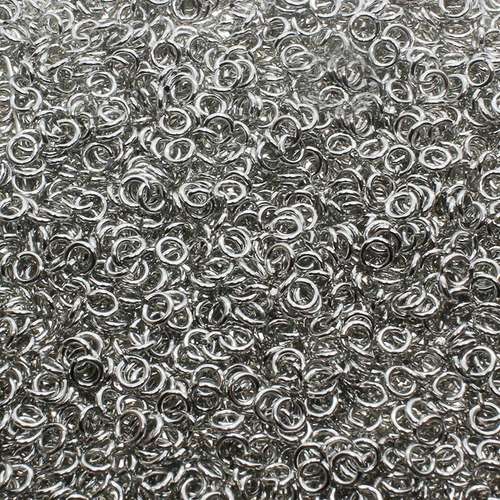 Jump Rings 3x0.6mm 500pcs - Rhodium