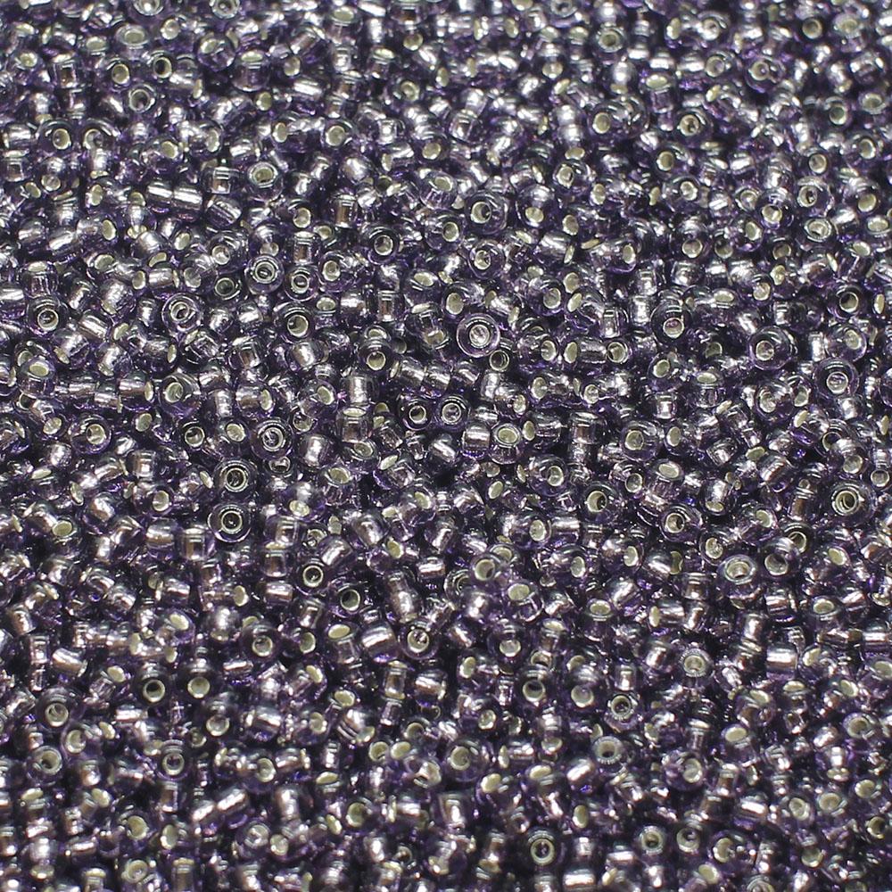 FGB Beads Silver Lined Lavender Size 12 - 50g