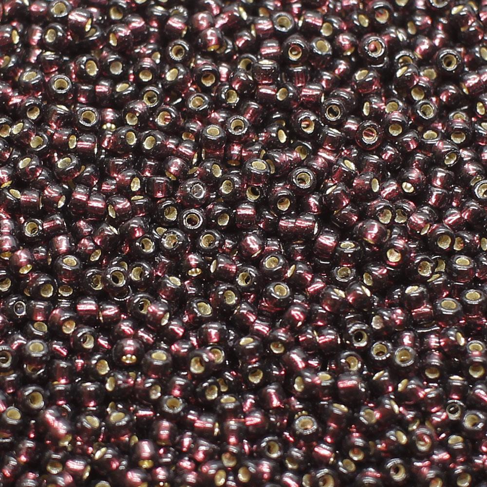 FGB Beads Silver Lined Sangria Size 12 - 50g