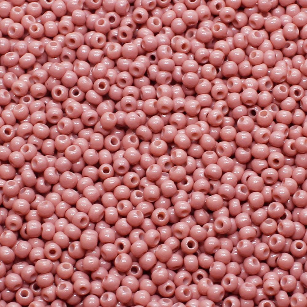FGB Seed Beads Size 12 Opaque Dusty Rose - 50g