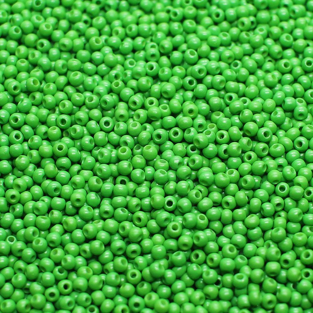 FGB Seed Beads Size 12 Opaque Lawn Green - 50g