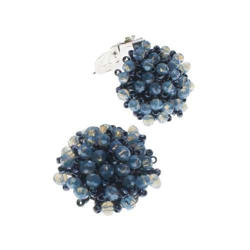 Cluster Earrings Bundle opal grey earring making kit — DIY set with beads and instructions for creating handmade jewelry