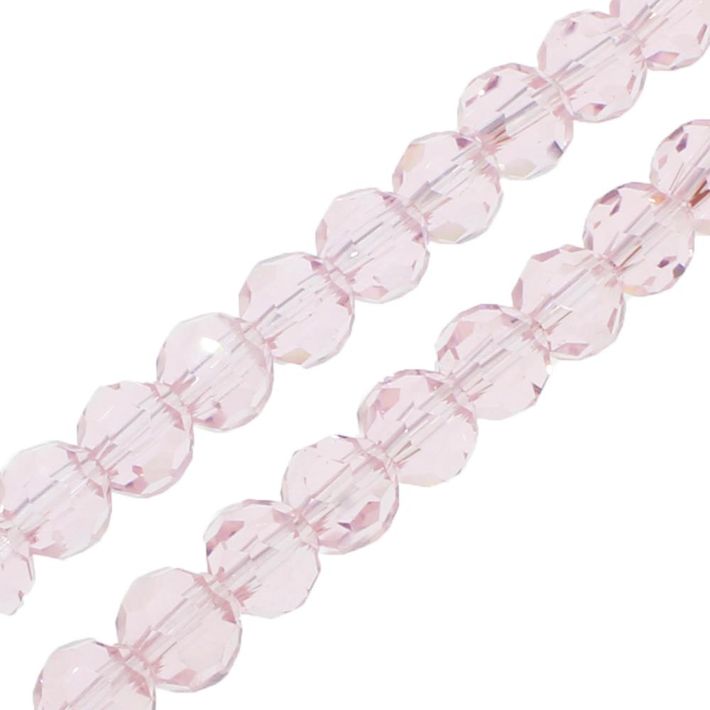 Crystal Round Beads 4mm - Pink
