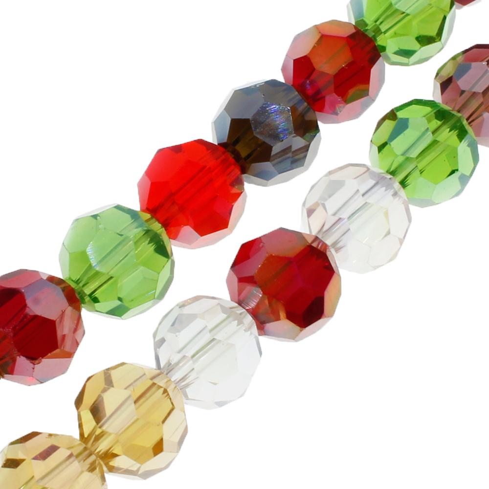Crystal Round 8mm - Mixed 50 Beads