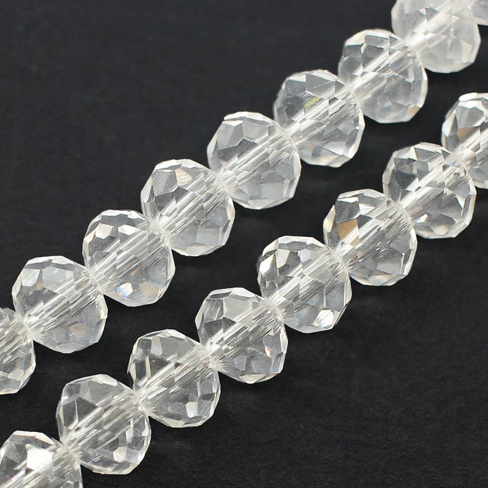 Crystal Rondelle 6x8mm - Clear 70pcs
