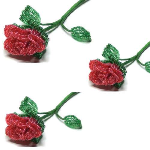 Beaded Rose Kit top 3 roses jewelry making kit — DIY set with beads and instructions for creating handmade jewelry