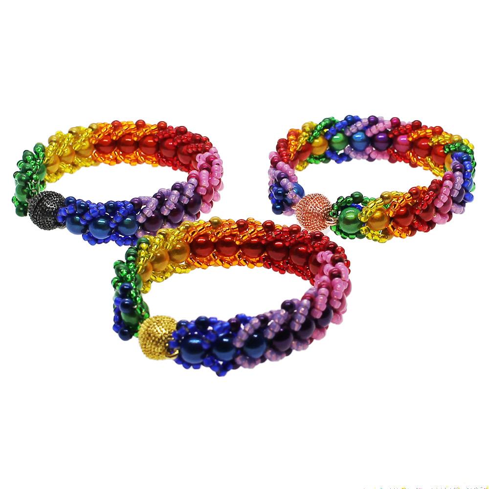 1Flat Spiral Bracelet Kit Makes 7 - Rainbow