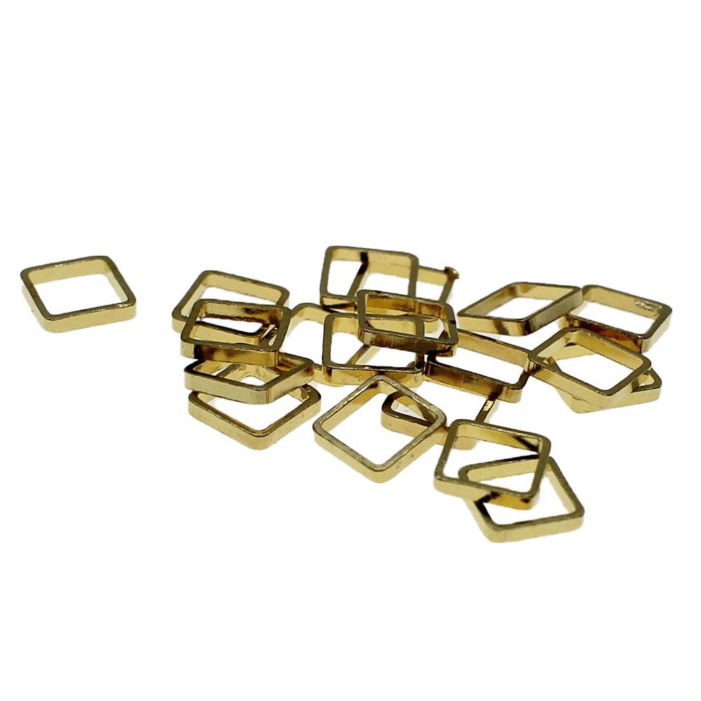 Square Shaped Spacer Ring Gold Plated - 6 x 0.5mm - 2g
