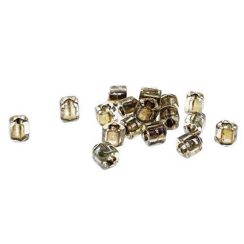 Toho Cubes 4mm 10g - Inside Crystal Gold Lined