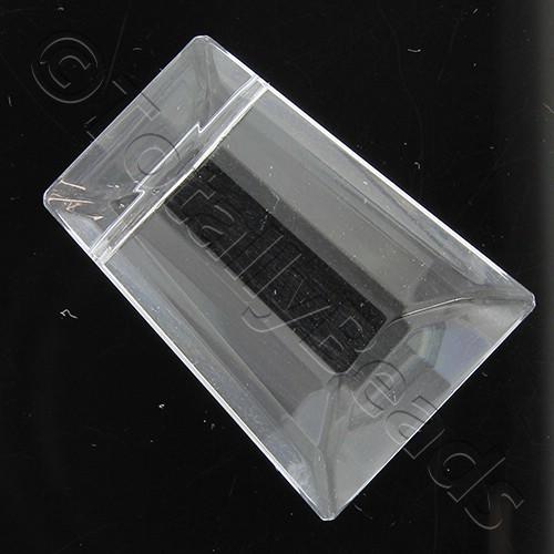 Glass Pendant Facet Rectangle Drop  20mm - Crystal