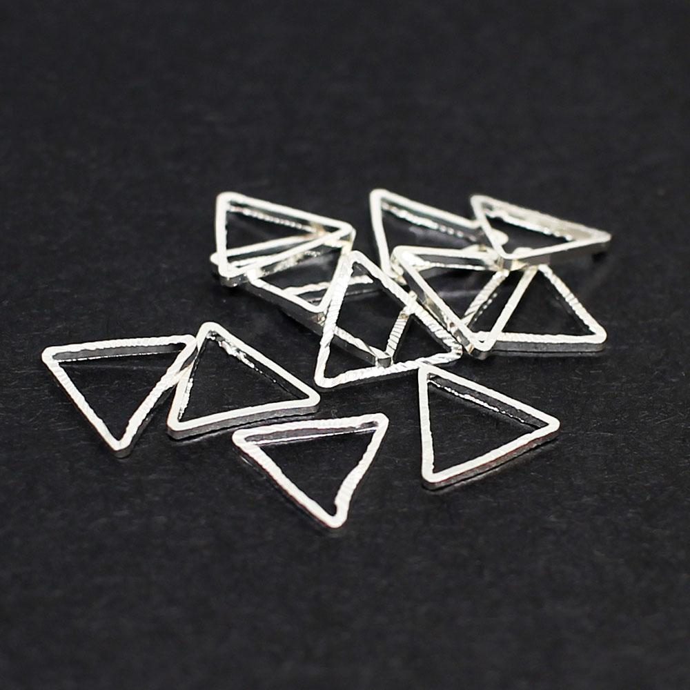 Geometric Triangle Silver Plated Rings - 9mm - 5g